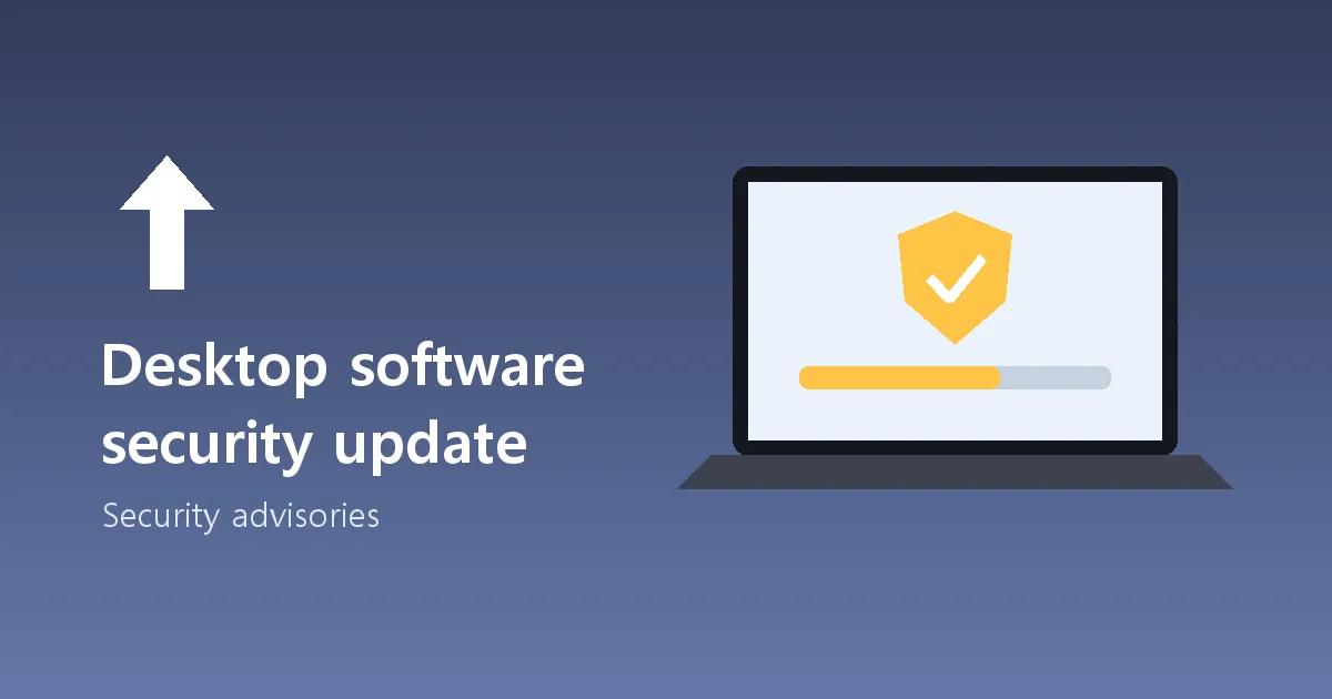 Illustration of a monitor with an app window and a shield